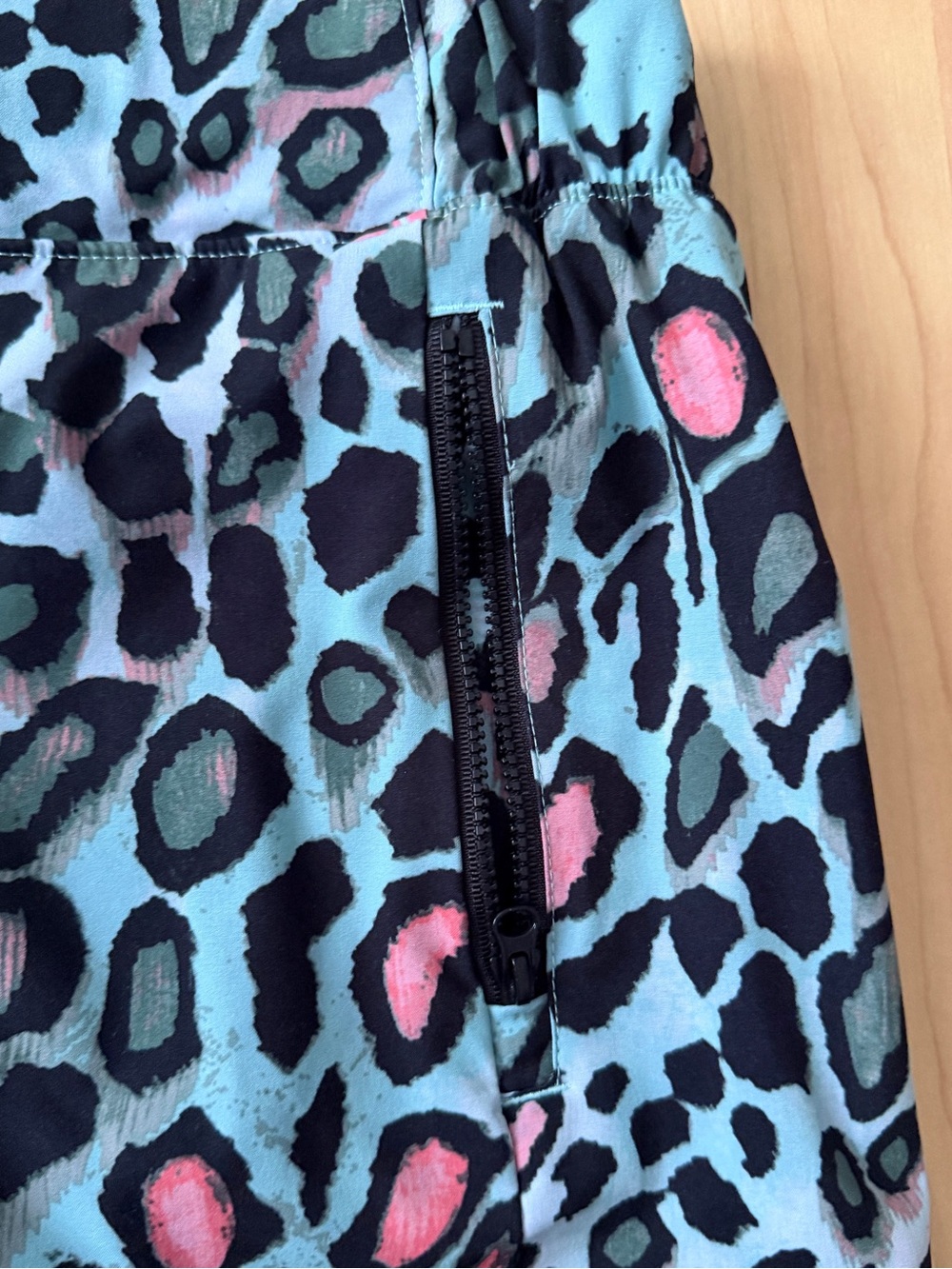 Reel Legends Aqua and Pink Leopard-Print shorts women’s PS